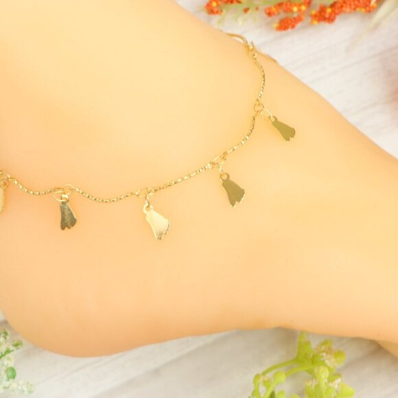 "Handmade Anklet – Elegant & Delicate Jewelry for Women | UNVRC1055 - Picture 10 of 10